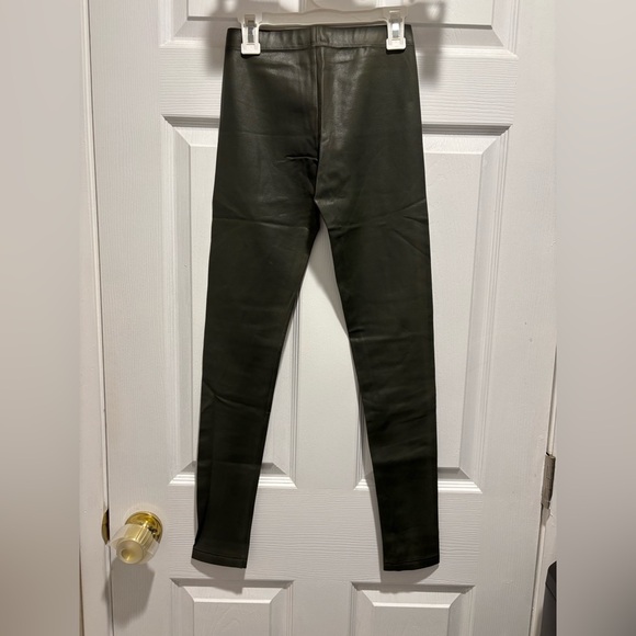 David Lerner Olive Green Coated Classic Legging - Picture 3 of 5